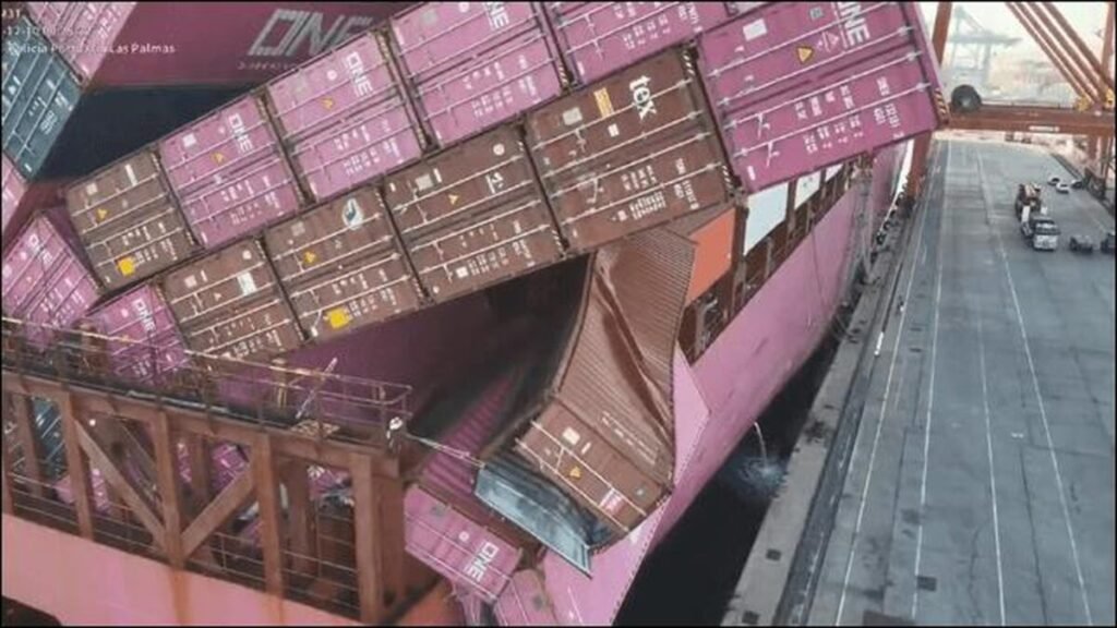 ONE Boxship Loses Containers Off Gran Canaria