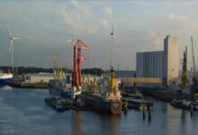 Large cargo ship sailing, symbolizing the maritime industry's transition to sustainable FuelEU fuels.