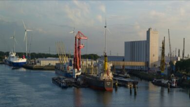 Large cargo ship sailing, symbolizing the maritime industry's transition to sustainable FuelEU fuels.