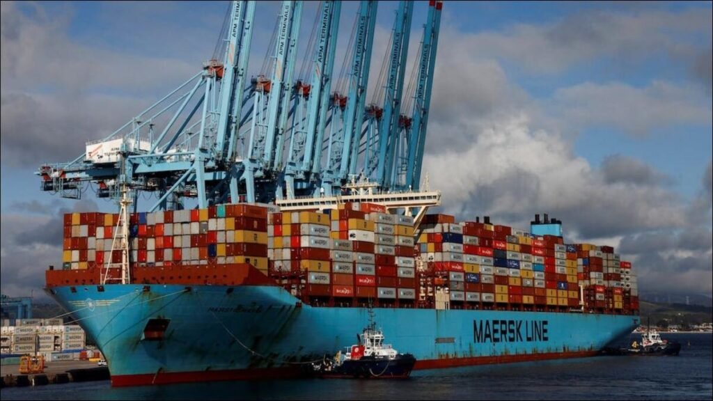 Maersk Container Ship Navigates Red Sea, Suez Route