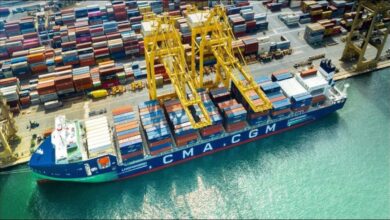 CMA CGM TIVOLI container ship sailing, representing sustainable ocean freight.