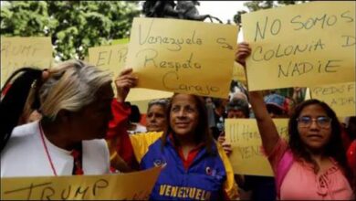 A massive oil tanker sails on the ocean, tied to the US-Venezuela dispute.