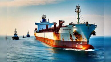 Great Eastern Shipping's VLGC Jag Vishnu sails on the open sea.