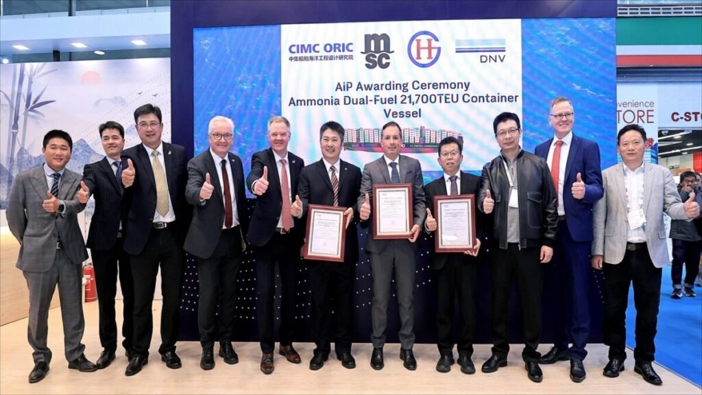 MSC’s 21,700 TEU Ammonia-Powered Boxship Gets DNV AiP