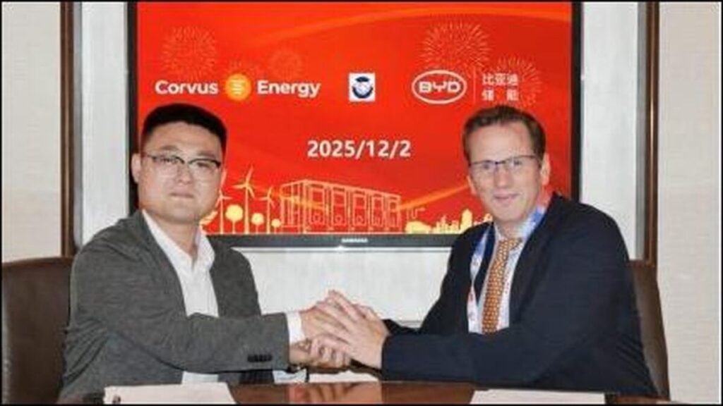 BYD & Corvus Partner for Marine Energy Storage Systems