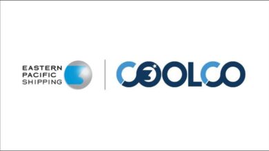 Eastern Pacific Shipping (EPS) and CoolCo logos representing their partnership in marine fuels.