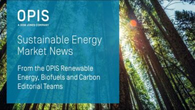 Abstract visualization of the global sustainable energy market and carbon credit transactions.