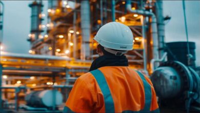 An offshore LNG production platform, relevant to Woodside's North West Shelf operations.