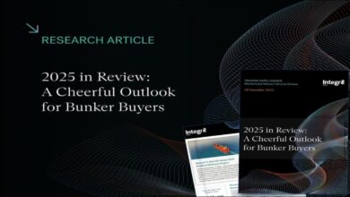 Graphic summarizing global and regional bunker trader compensation trends for the 2025 survey.