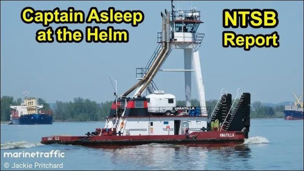 NTSB: Towing Vessel Collides with USCG Dock, Captain Asleep