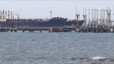 A large oil tanker sails at sea, representing Venezuelan oil shipments to the US.