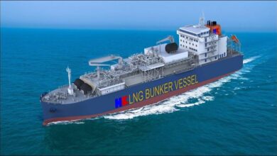 TotalEnergies LNG bunker vessel sailing, supporting expanded bunkering capacity.
