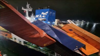 LNG bunker vessel K-Lotus, central to the Rotterdam container collapse incident.