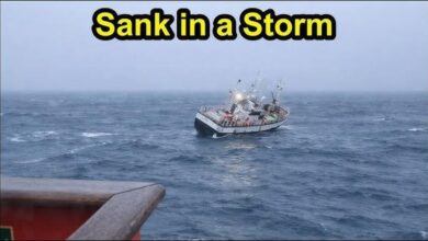 Longliner Itoitz sinking in severe stormy seas during a salvage attempt.