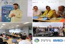 Participants in a training session on green marine fuels for sustainable shipping.