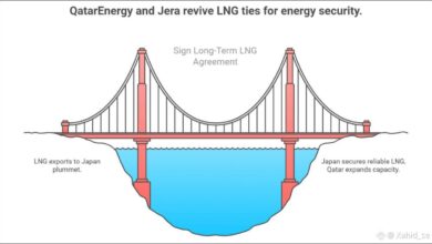 Large LNG carrier transporting natural gas, representing Qatar's new energy deal.
