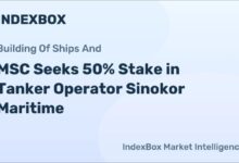 A large tanker ship sailing on the ocean, representing global maritime trade.