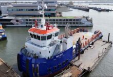 The Men Skey hybrid offshore support vessel delivered by Holland Shipyards.