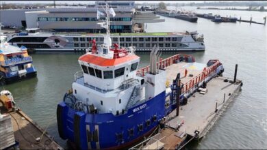 The Men Skey hybrid offshore support vessel delivered by Holland Shipyards.