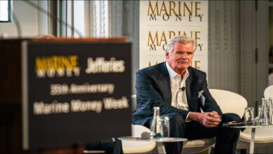A large VLCC crude oil tanker sails at sea.