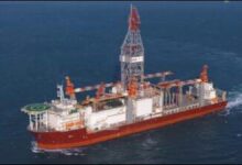 Foresea's offshore drilling rig Michel ODN I at sea.