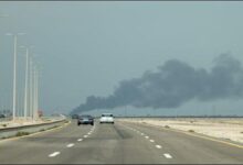 A massive oil tanker sails on global shipping routes.
