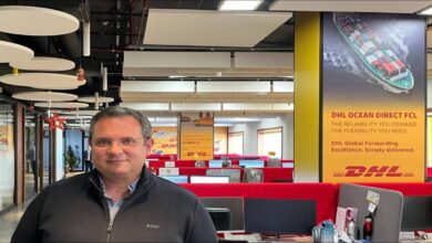 A large container ship sailing on the open sea, representing Weco Shipping's maritime operations.