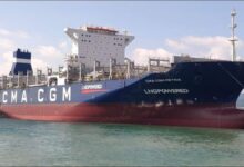 CMA CGM LNG vessel, representing the company's rerouted shipping services.