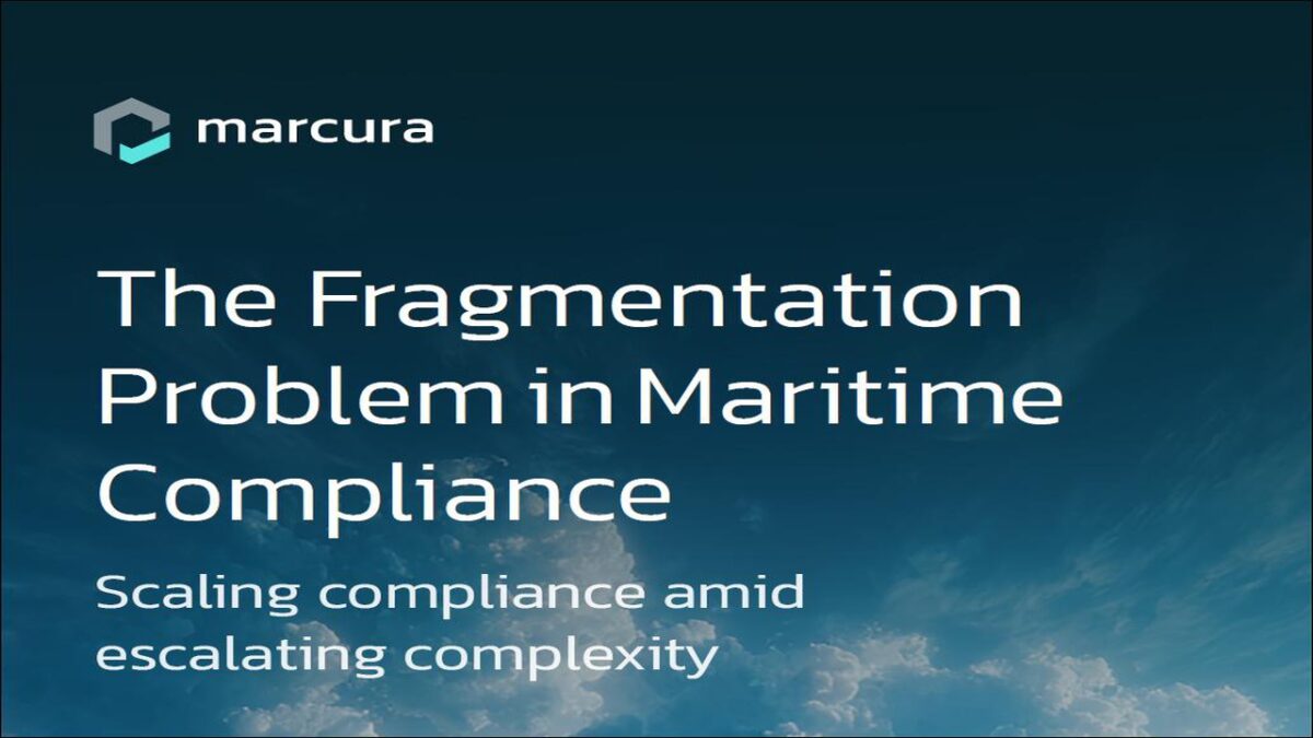 Marcura logo, representing solutions for maritime compliance and sanctions risk.