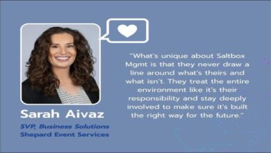 Sarah Aivaz, smiling professionally, a key figure in the shipping technology partnership.