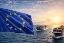 A man identified as Tzitzikostas speaks about EU maritime and ports strategies.