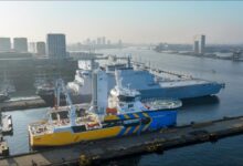 A large CMB.TECH vessel named Antigone sails on the open ocean.