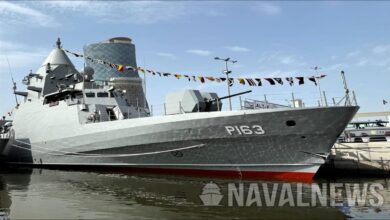 Falaj-3 class patrol vessel, relevant to Kuwait's new missile gun boat fleet.