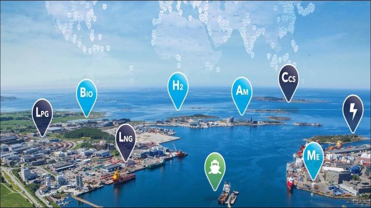 A large LNG-fueled container ship sailing on open waters.