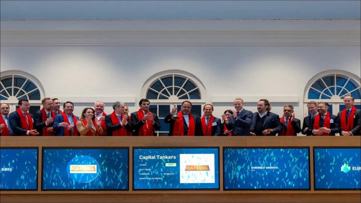 A Capital Tankers listing ceremony on Euronext Growth Oslo.