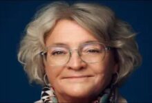 Massive container ship sailing on the ocean under a cloudy sky, representing global shipping.