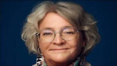 Massive container ship sailing on the ocean under a cloudy sky, representing global shipping.