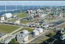The Djewels green hydrogen plant in the Netherlands, an industrial facility for sustainable energy.