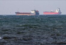 Large tanker ship on the water, representing the detained shadow fleet vessel.