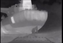 Tanker in Novorossiysk port, targeted by Ukrainian maritime strike.