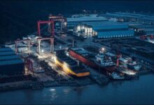Artist's rendering of a China-built LNG bunkering vessel equipped with Wärtsilä systems.