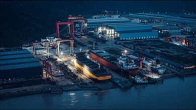 Artist's rendering of a China-built LNG bunkering vessel equipped with Wärtsilä systems.