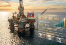 An offshore drilling platform on the Norwegian continental shelf, central to Equinor's operations.