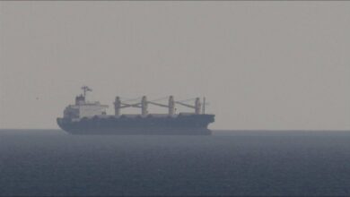 A large cargo ship sailing on water, representing the maritime shipping industry.