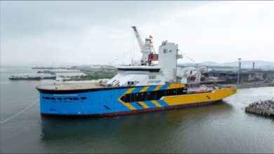 Damen's newly launched Windcat hydrogen-powered CSOV for offshore wind.