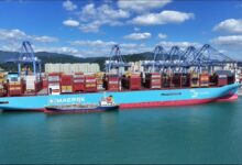 Two vessels conducting simultaneous methanol bunkering operations at Busan Port.