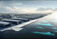 Saronic illustration of an advanced autonomous vessel at sea.