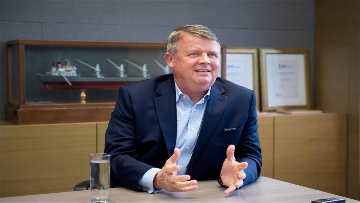 Martin Fruergaard, CEO of Pacific Basin, a dry bulk shipping company.