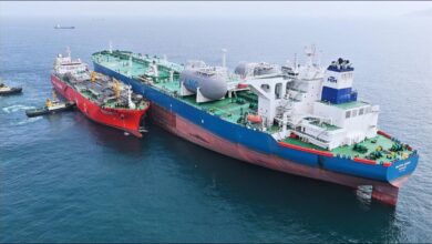 Large vessel receives LNG bunkering from CLPe in Hong Kong.
