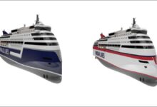 Illustration of a ship's methanol fuel supply system for sustainable shipping.